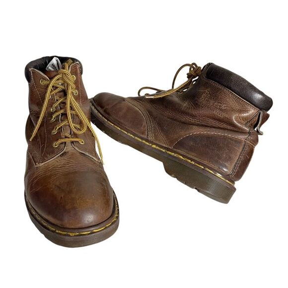 DR MARTENS Brown Boots Made In England 6 Hole Fits Mens 12.5 VINTAGE main image 8
